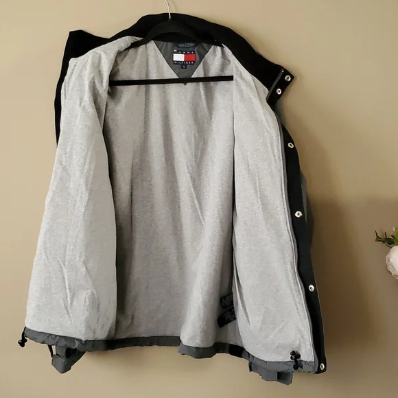 Tommy Hilfiger Gray Nylon Jacket Size XL Vintage - Picture 7 of 10